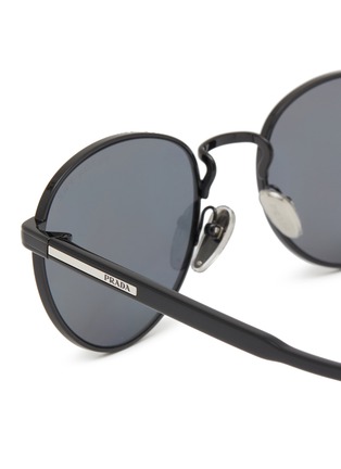 细节 - 点击放大 - PRADA - Metal Round Sunglasses