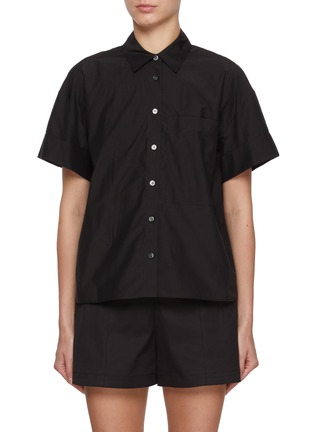 首图 - 点击放大 - THEORY - Cuffed Short Sleeve Shirt