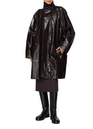 模特儿示范图 - 点击放大 - MM6 MAISON MARGIELA - Waxed Linen Parka Coat