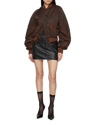 模特儿示范图 - 点击放大 - MM6 MAISON MARGIELA - 拼接迷你半身裙