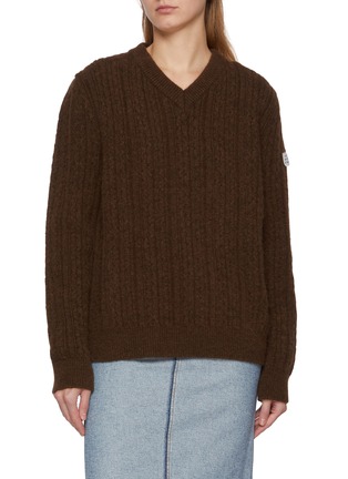 首图 - 点击放大 - MM6 MAISON MARGIELA - 麻花编织 V 领针织衫