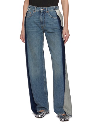 首图 - 点击放大 - MM6 MAISON MARGIELA - 侧褶拼接牛仔裤