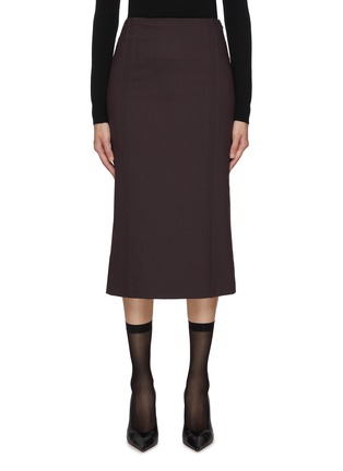 首图 - 点击放大 - MM6 MAISON MARGIELA - 缝线中长半身裙