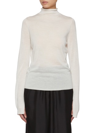 首图 - 点击放大 - THEORY - Slit Sleeve Turtleneck Knit Top