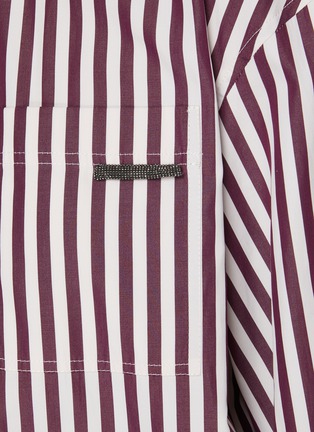  - BRUNELLO CUCINELLI - MONILI 镶珠饰纯棉条纹衬衫