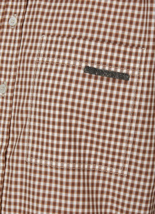 - BRUNELLO CUCINELLI - 短款格纹衬衫