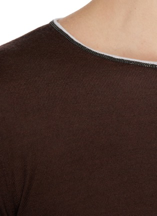  - BRUNELLO CUCINELLI - MONILI 镶珠混羊绒针织上衣
