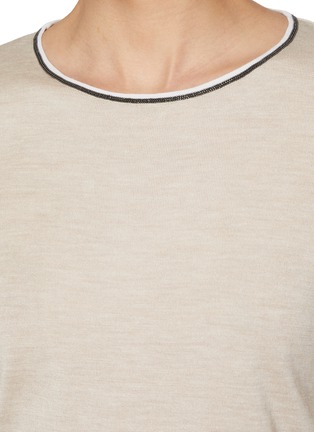  - BRUNELLO CUCINELLI - Monili Neckline Cashmere Silk Knit Top