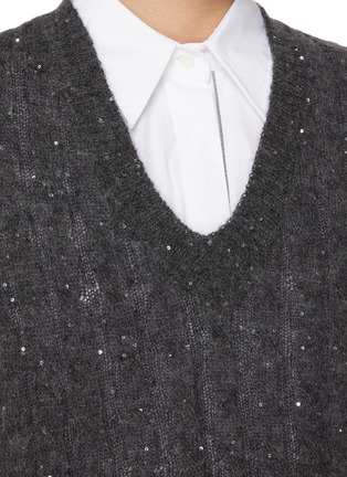  - BRUNELLO CUCINELLI - 亮片饰针织背心