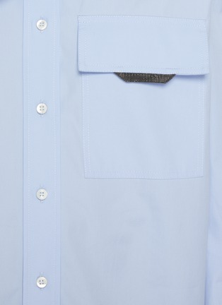  - BRUNELLO CUCINELLI - 蝴蝶结系带纯棉衬衫