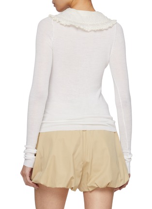 背面 - 点击放大 - CHLOÉ - Lace Collar Wool Knit Top