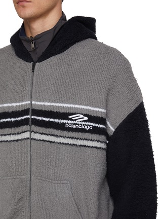  - BALENCIAGA - Knit Insert Two Tone Hoodie