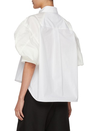 背面 - 点击放大 - SACAI - Puff Sleeve Cropped Shirt