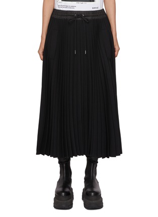 首图 - 点击放大 - SACAI - Matelassé Twill Pleated Drawstring Skirt