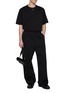 模特儿示范图 - 点击放大 - PRADA - Centre Emblem Cotton T-Shirt