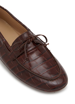 细节 - 点击放大 - LE MONDE BERYL - Croco Printed Driver Moccasin Leather Loafers