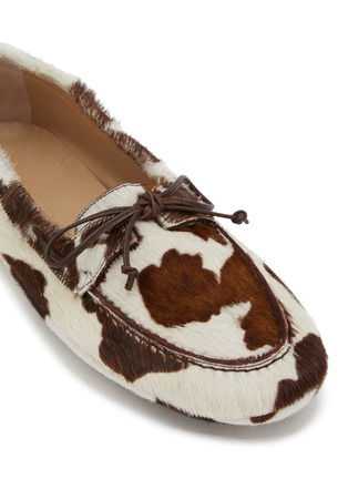 细节 - 点击放大 - LE MONDE BERYL - Driver Moccasin Hair Leather Loafers