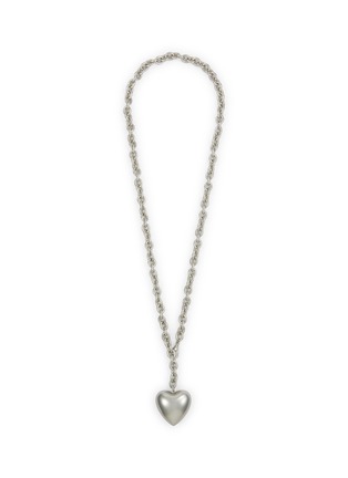 首图 - 点击放大 - ROXANNE ASSOULIN - Puffy Heart Silve Pleated Brass Necklace