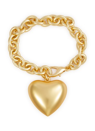 首图 - 点击放大 - ROXANNE ASSOULIN - Puffy Heart Gold Pleated Brass Bracelet
