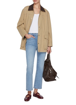 模特儿示范图 - 点击放大 - FRAME - The Reboot Crop Light Wash Jeans