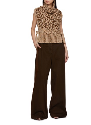 模特儿示范图 - 点击放大 - DRIES VAN NOTEN - TEKO 系带针织上衣