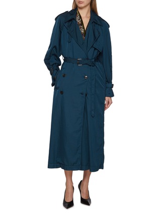 模特儿示范图 - 点击放大 - DRIES VAN NOTEN - RISTOS 双排扣腰带大衣