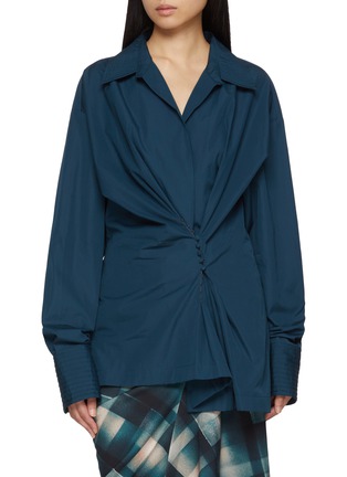 首图 - 点击放大 - DRIES VAN NOTEN - 褶裥纯棉纽扣衬衫