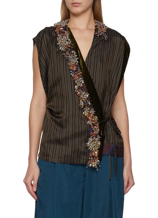 首图 - 点击放大 - DRIES VAN NOTEN - CLEMATIA 仿钻刺绣上衣