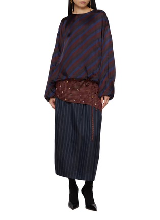 模特儿示范图 - 点击放大 - DRIES VAN NOTEN - Capo Diagonal Stripes Shirt