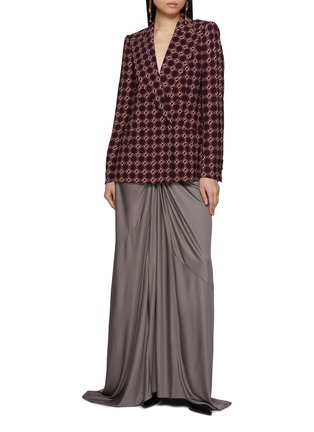 模特儿示范图 - 点击放大 - DRIES VAN NOTEN - Beaura Double Breasted Chequered Blazer