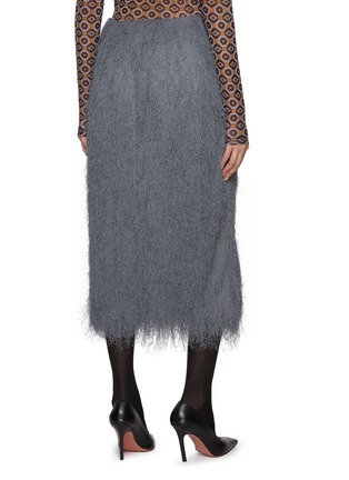 背面 - 点击放大 - DRIES VAN NOTEN - 绒毛中长半身裙