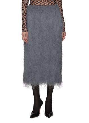 首图 - 点击放大 - DRIES VAN NOTEN - 绒毛中长半身裙
