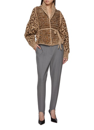 模特儿示范图 - 点击放大 - DRIES VAN NOTEN - TEKLA 系带针织开衫