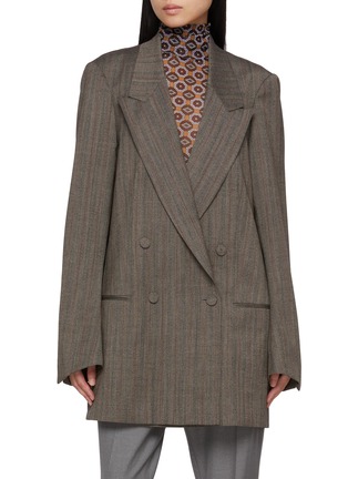 首图 - 点击放大 - DRIES VAN NOTEN - BLINK 条纹羊毛西装外套