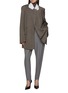 模特儿示范图 - 点击放大 - DRIES VAN NOTEN - BLINK 条纹羊毛西装外套