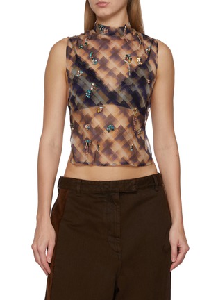 首图 - 点击放大 - DRIES VAN NOTEN - Carmasa Sleeveless Embellished Silk Top