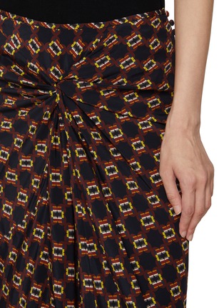  - DRIES VAN NOTEN - 扭结印花加长半身裙