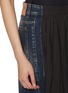  - BALENCIAGA - Hybrid Pleated Linen Cotton Midi Skirt