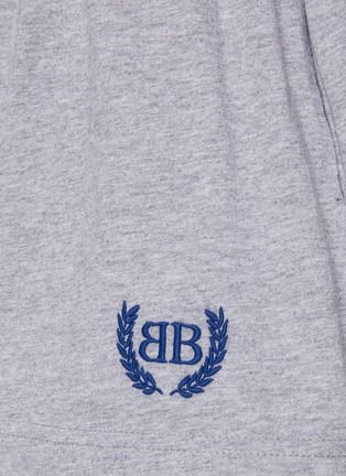  - BALENCIAGA - Logo Drawstring Cotton Mini Skirt