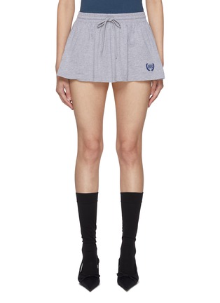 首图 - 点击放大 - BALENCIAGA - Logo Drawstring Cotton Mini Skirt
