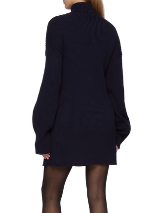 背面 - 点击放大 - BALENCIAGA - Pinched Cotton Wool Knit Mini Dress