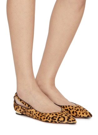 模特儿示范图 - 点击放大 - AQUAZZURA - Sheeva Skimmer Leather Flats