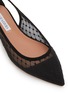 细节 - 点击放大 - AQUAZZURA - Bow Tie Mesh Suede Ballet Flats