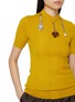  - PRADA - Short Sleeve Attached Jewelry Knit Top