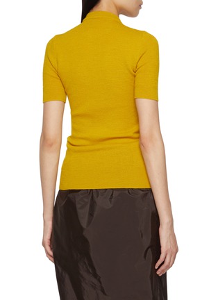 背面 - 点击放大 - PRADA - Short Sleeve Attached Jewelry Knit Top