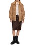 模特儿示范图 - 点击放大 - PRADA - Chunky Shearling Collar Jacket