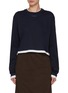 首图 - 点击放大 - PRADA - Long Sleeve Contrast Cotton Jersey T-Shirt