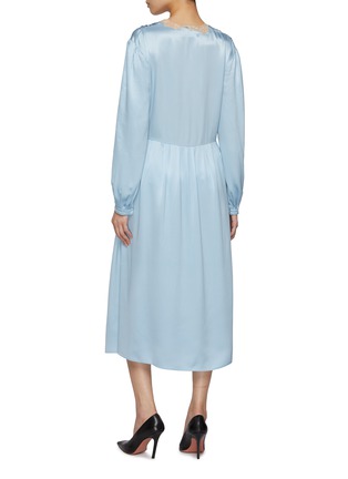 背面 - 点击放大 - PRADA - Lace Trim Silk Satin Dress