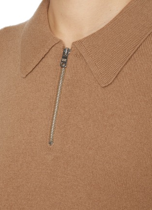  - PRADA - 拉链 POLO 领针织衫