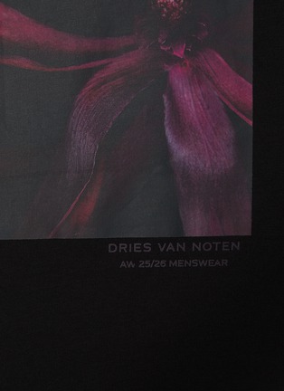  - DRIES VAN NOTEN - Floral Printed Long Sleeve Cotton Hegland T-Shirt